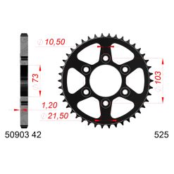 Zahnkranz Ducati Stahl 525/42Z