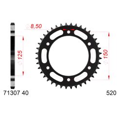 Zahnkranz Mash Stahl 520/40Z