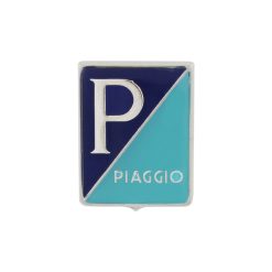 Emblem PIAGGIO 36x47mm Metall, 4 Klammern lackiert