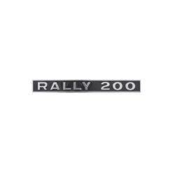 Emblem Rally 200 123x15mm Aluminium Piaggio Vespa, 2 Klammern