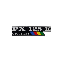 Emblem Seitendeckel PX 125 E elestart 135x33mm Piaggio Vespa, zum Stecken