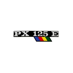 Emblem Seitendeckel PX 125 E 135x33mm Piaggio Vespa, zum Stecken