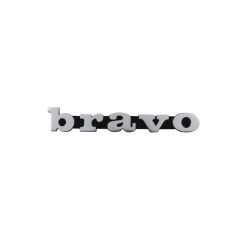 Emblem BRAVO 130x20mm für Seitenschützer Piaggio Bravo - Mono/Vario zum Stecken