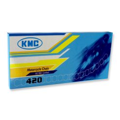 Kette 420 KMC 420 134L, verstärkt, ohne O-Ring, dunkelrot