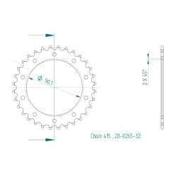 Zahnkranz Sachs Esjot 32Z zum Schweissen