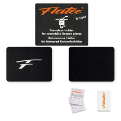 Kennzeichenhalter Flatee ORIGINAL Rahmenlos Motorrad 13x17cm