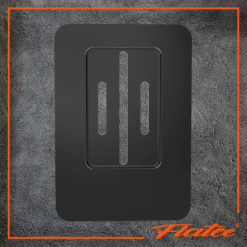 Montageplatte Flatee INOX schwarz Mofa/E-Bike 9x13cm