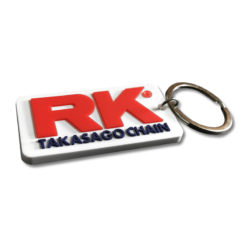 Schlüsselanhänger RK Chain Logo 60x30mm Gummi weiss