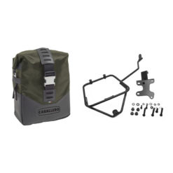 Seitentasche Fantic Caballero grün mit Halterung