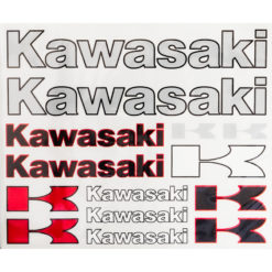 Sticker-Set 4R KAWASAKI (20 x 24cm) in rot