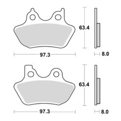 Bremsbelag TRW MCB778SH Sinter hinten