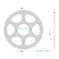 Zahnkranz ESJOT 428/54Z SWM SM 125 R 2021 ->
