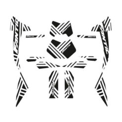 Aufkleberkit / Stickerkit Fantic XMF 125 Motard DAZZLE schwarz-weiss