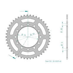 Zahnkranz Kawasaki 520/45Z